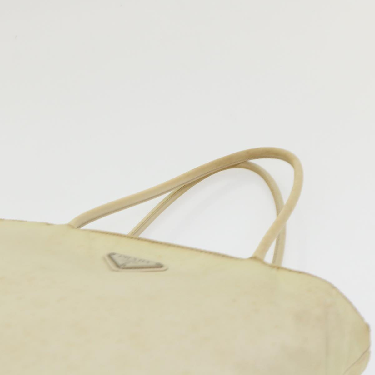 PRADA Hand Bag Nylon Beige  48236