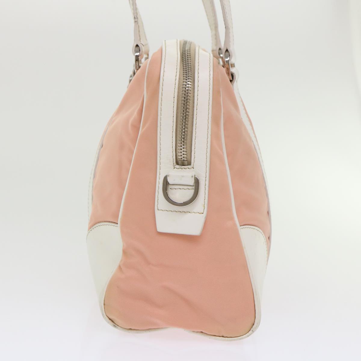 PRADA Hand Bag Nylon Leather Pink  48453