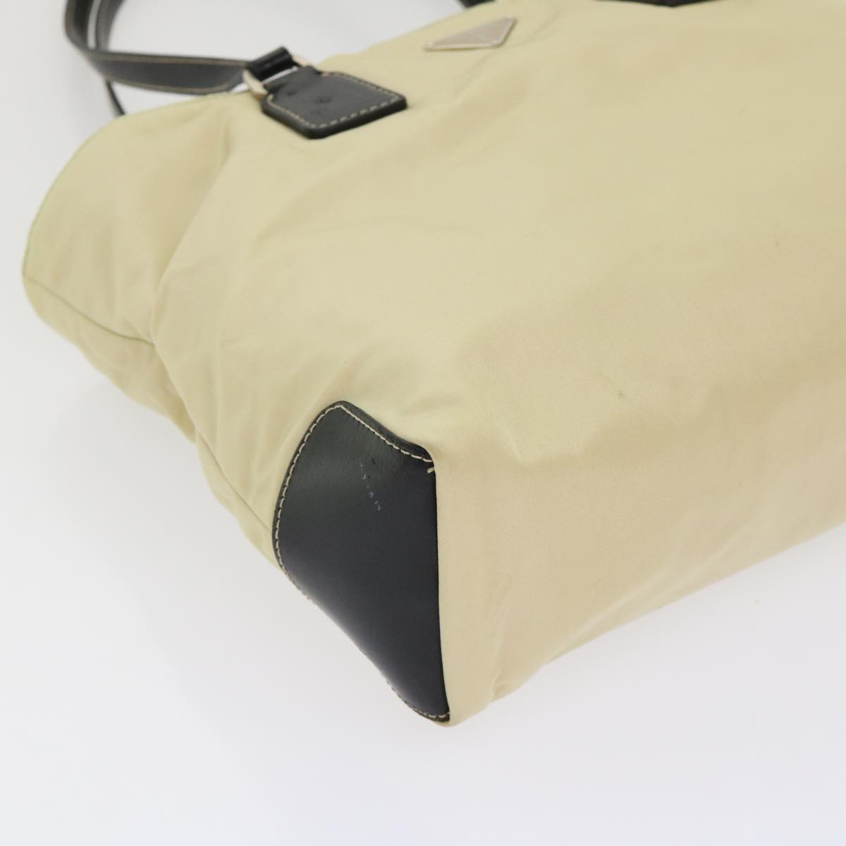 PRADA Tote Bag Nylon Cream  48454