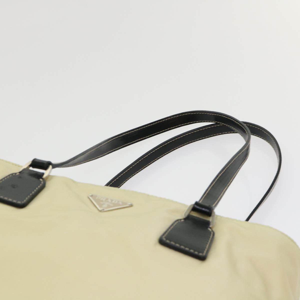 PRADA Tote Bag Nylon Cream  48454