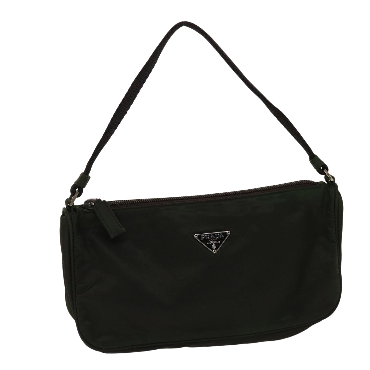 PRADA Accessory Pouch Nylon Khaki  48612