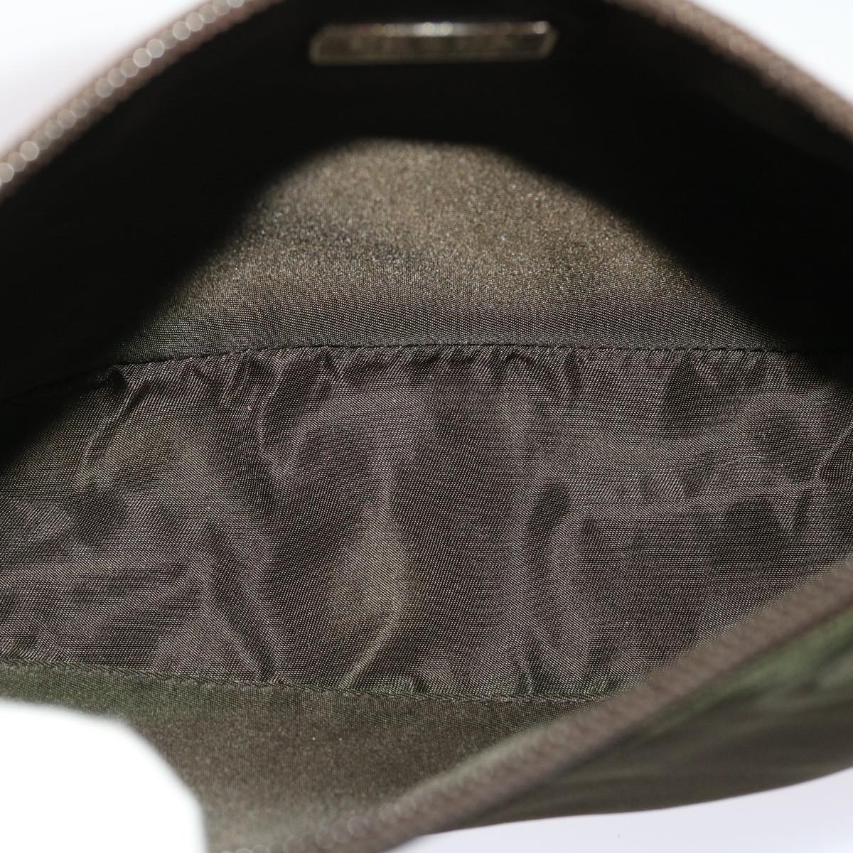 PRADA Accessory Pouch Nylon Khaki  48612