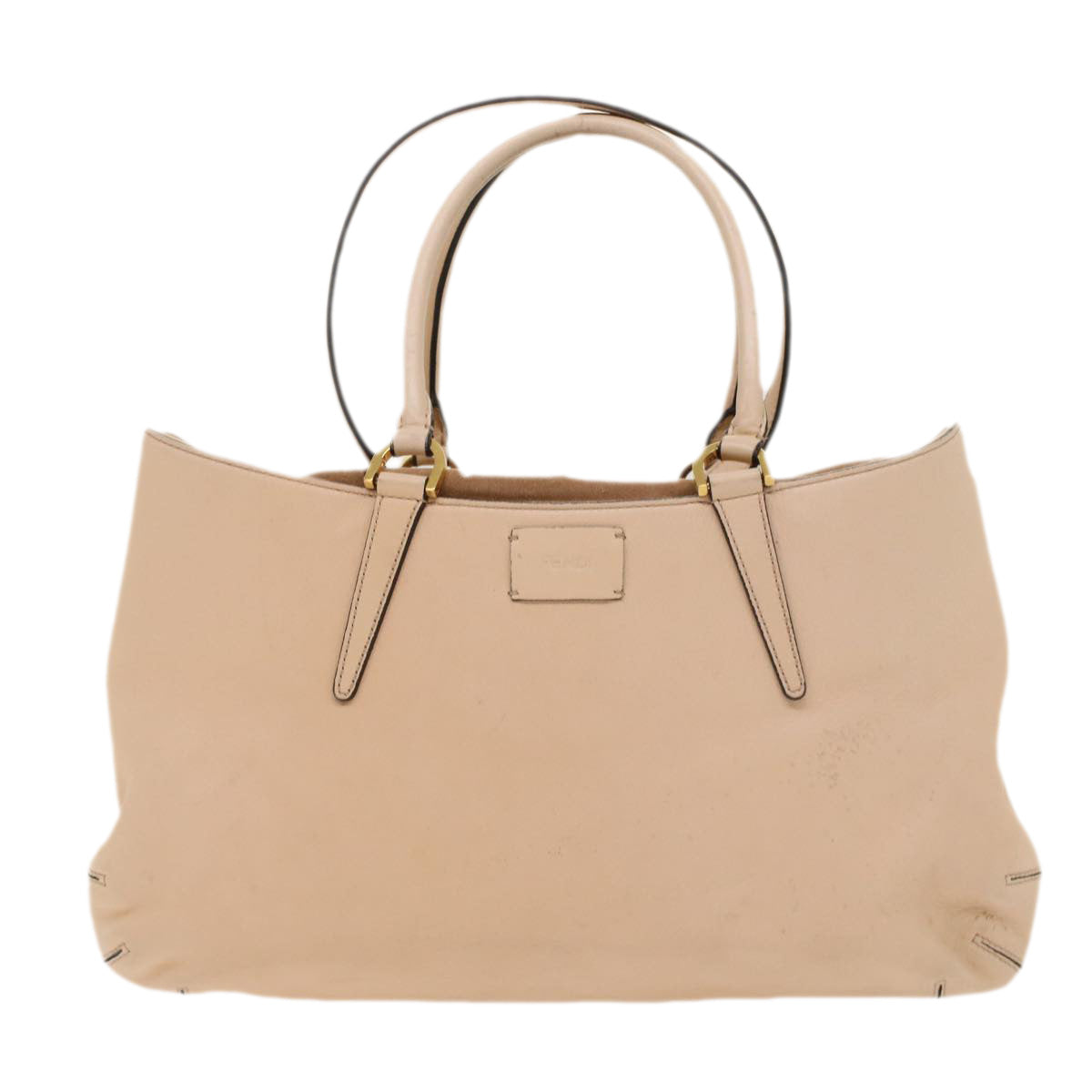 FENDI Hand Bag Suede Leather 2way Beige  48745