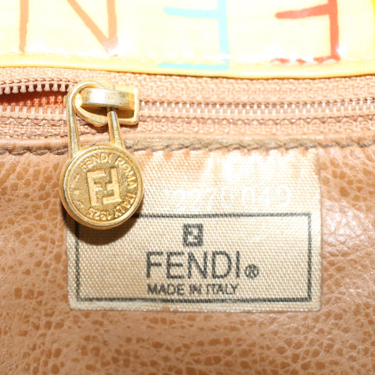 FENDI Hand Bag Patent leather Beige  48752