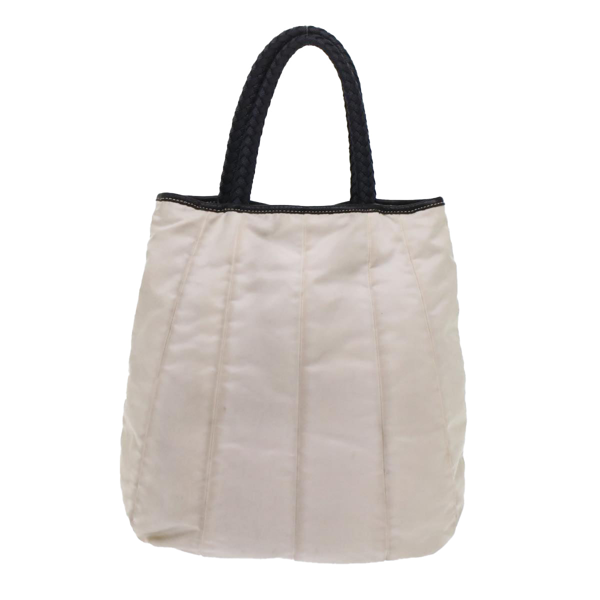 PRADA Hand Bag Nylon Ivory  48756