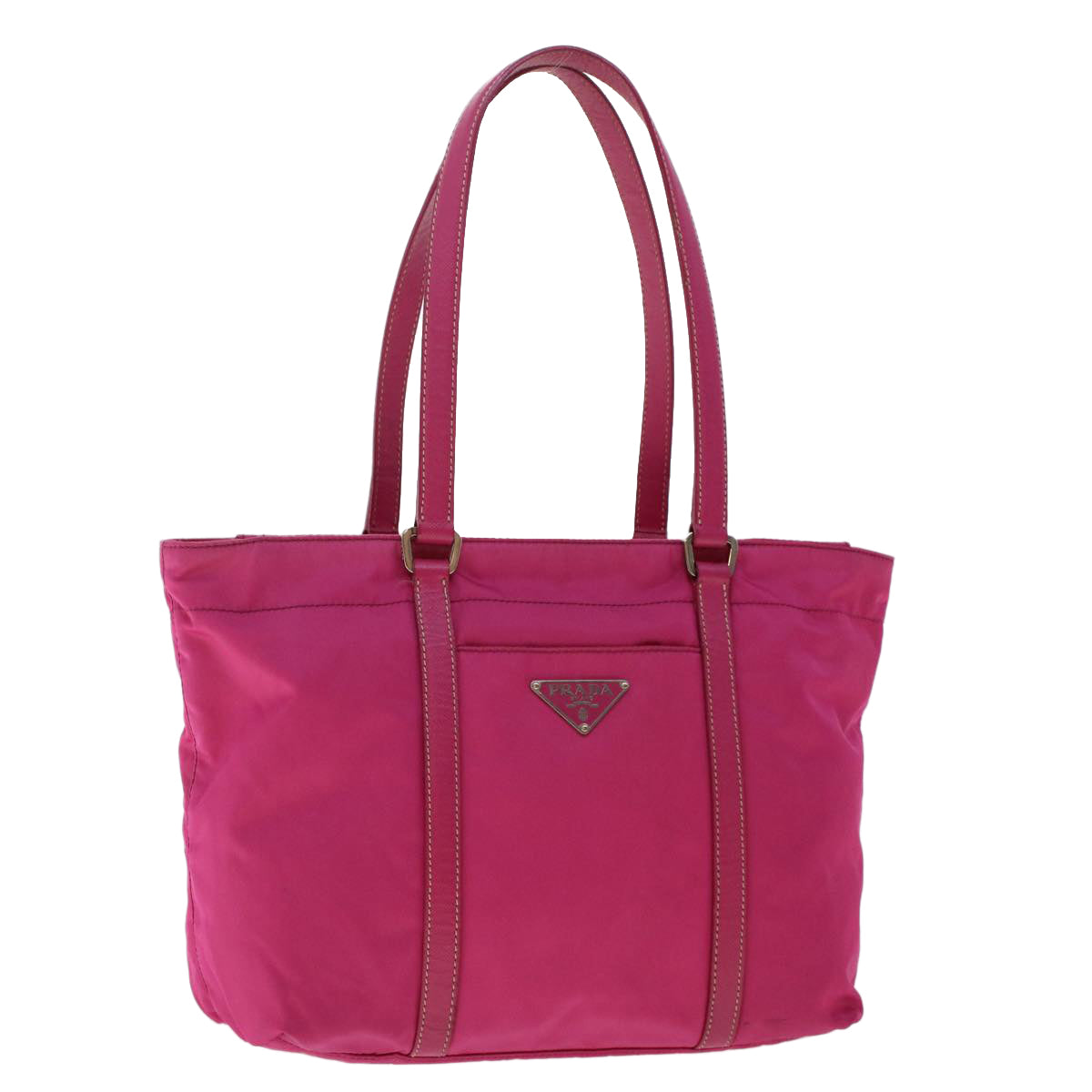 PRADA Hand Bag Nylon Leather Pink  49021