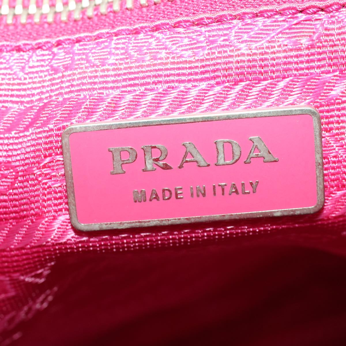 PRADA Hand Bag Nylon Leather Pink  49021