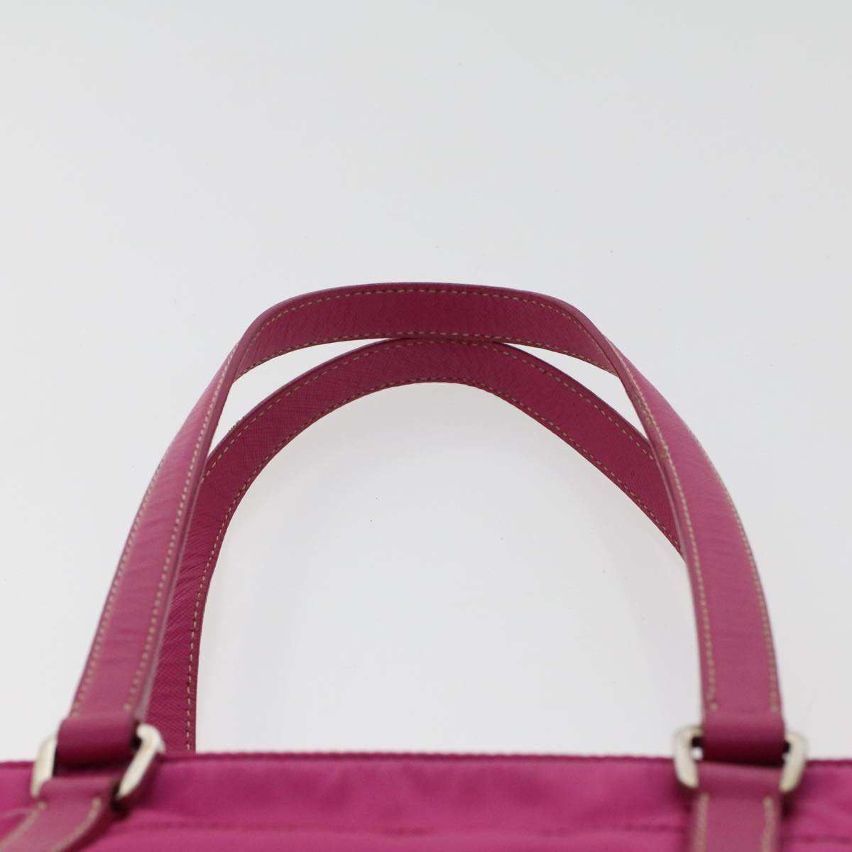 PRADA Hand Bag Nylon Leather Pink  49021