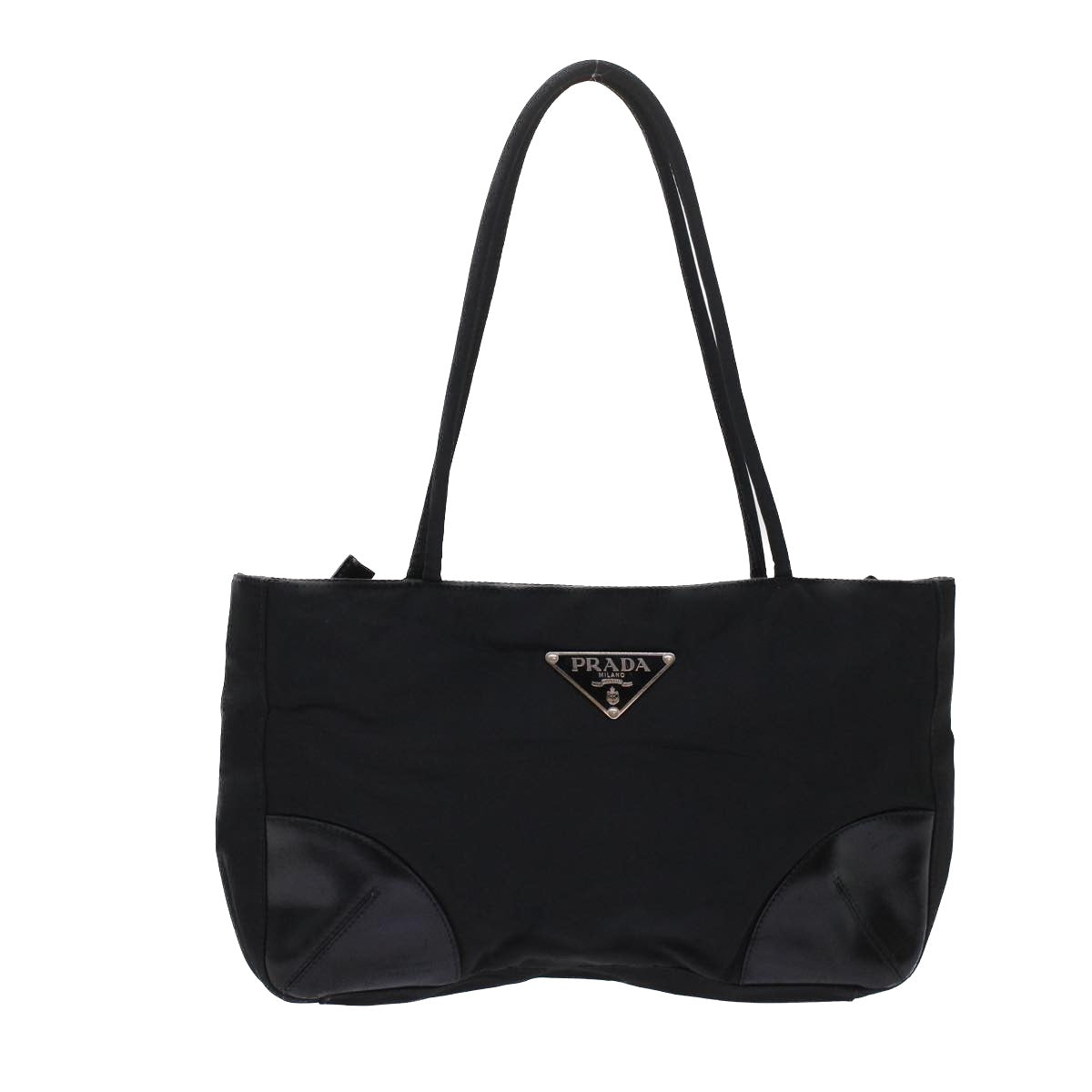 PRADA Hand Bag Nylon Black  49026