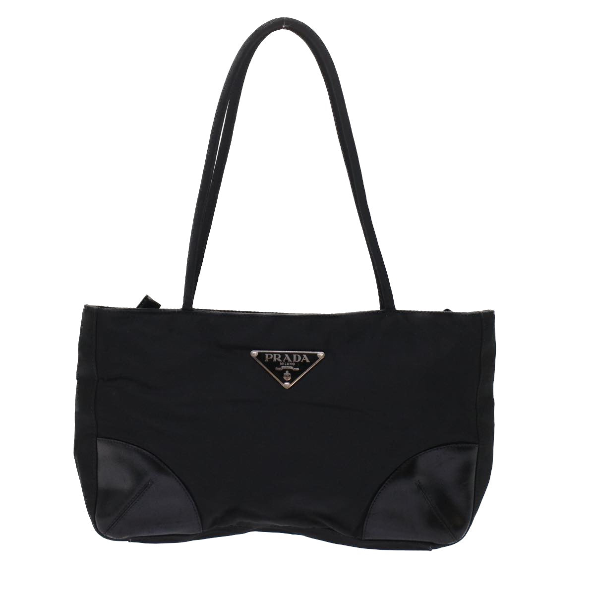 PRADA Hand Bag Nylon Black  49026