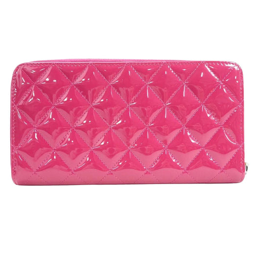 Chanel fuchsia Patent leather Portefeuille Zippe wallet accessories