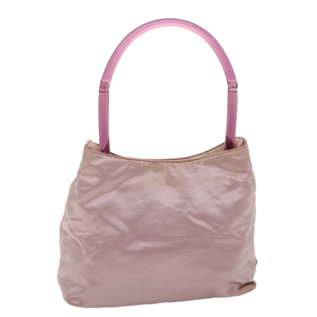 PRADA Hand Bag Satin Pink  49310