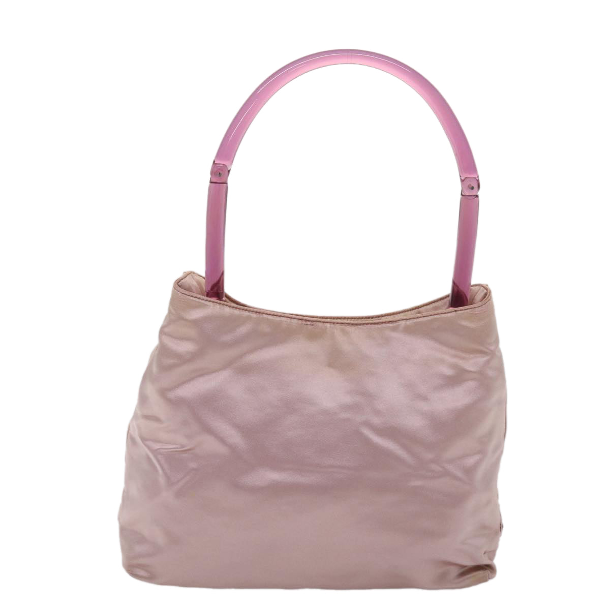 PRADA Hand Bag Satin Pink  49310