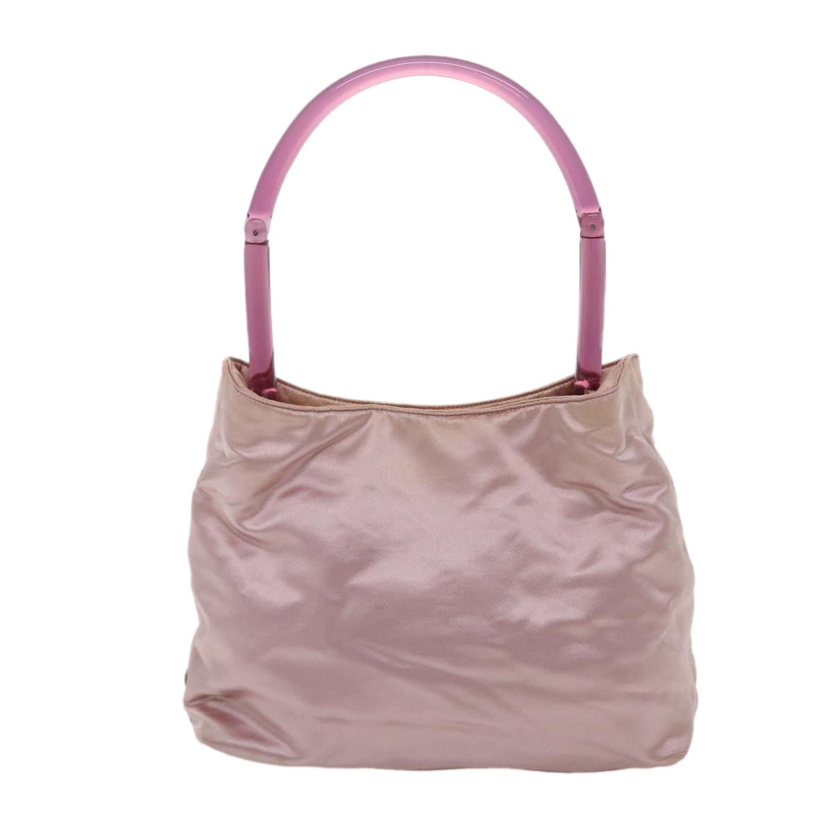 PRADA Hand Bag Satin Pink  49310