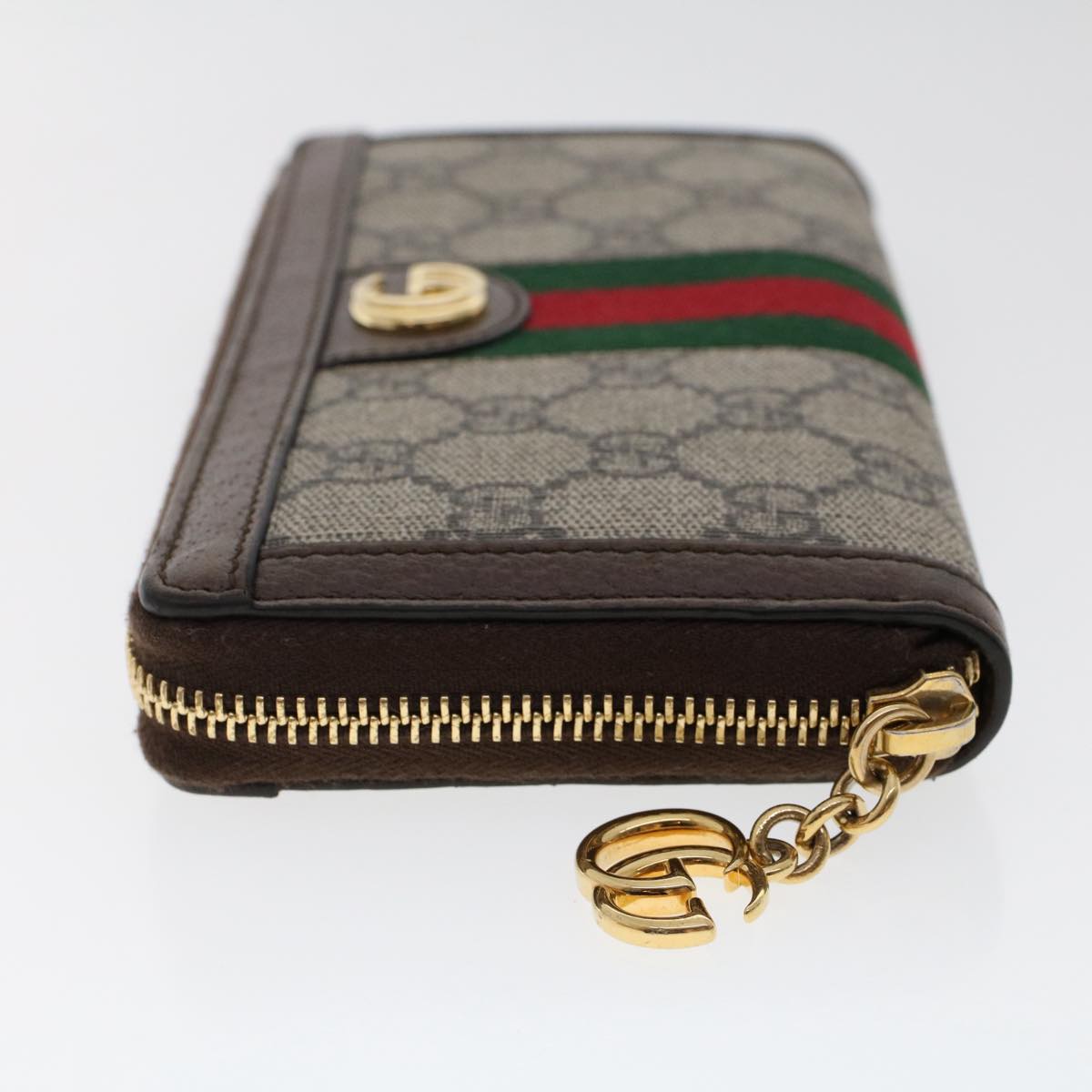 GUCCI GG Canvas Web Sherry Line Ophidia Long Wallet Beige Red 523154  49471