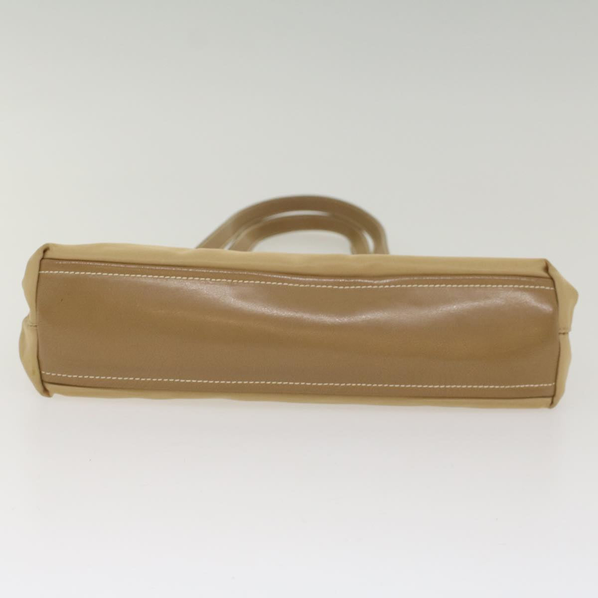 PRADA Hand Bag Nylon Beige  49590