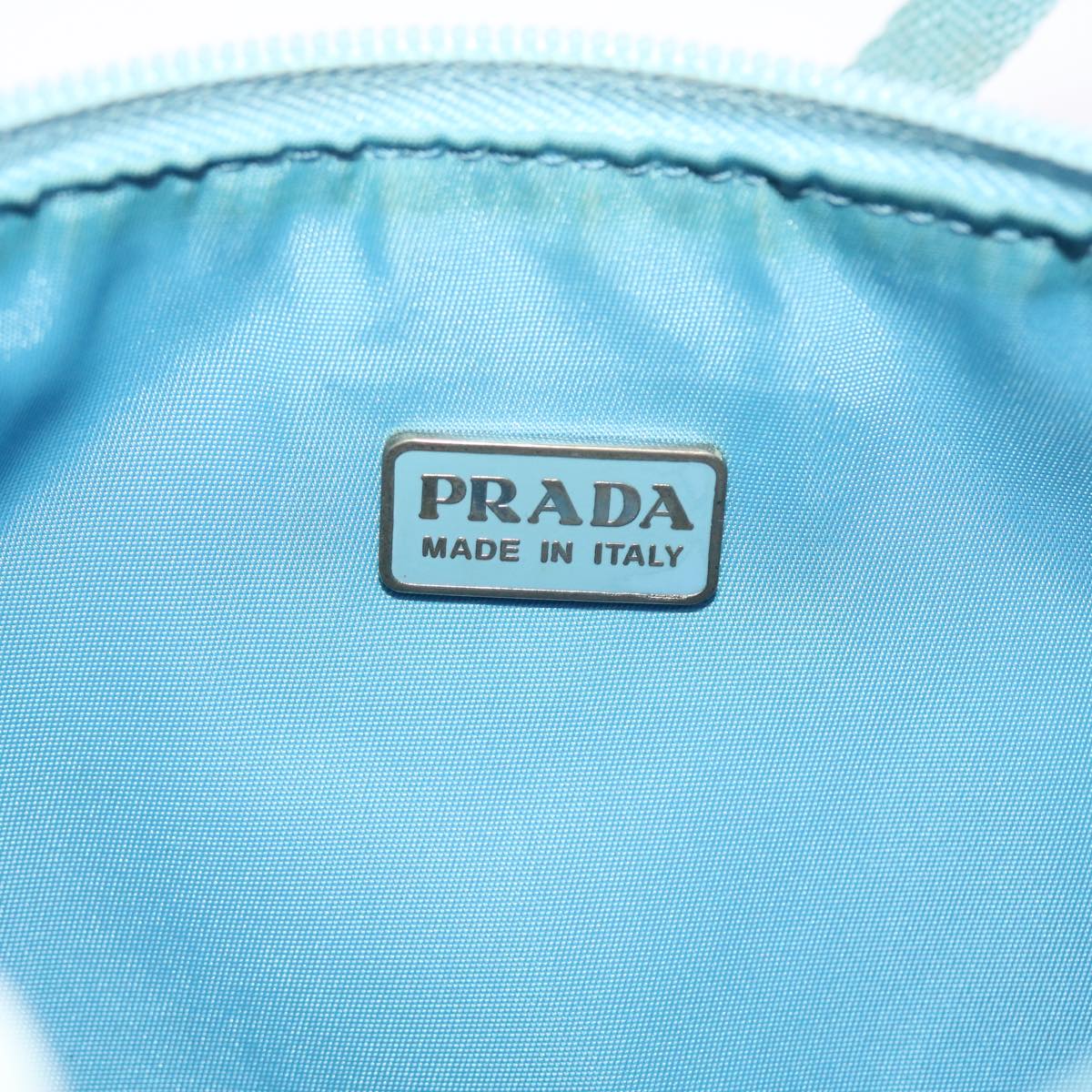 PRADA Accessory Pouch Nylon Light Blue  49774