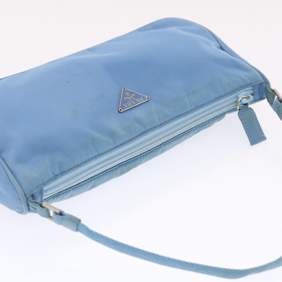 PRADA Accessory Pouch Nylon Light Blue  49774