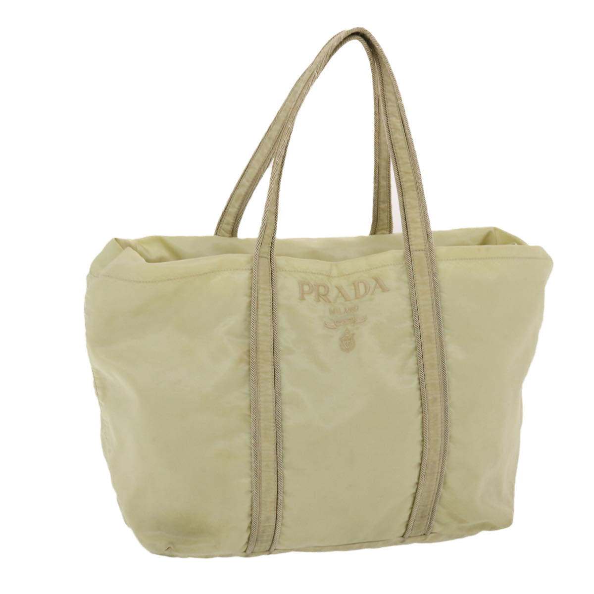 PRADA Tote Bag Nylon Cream  49819