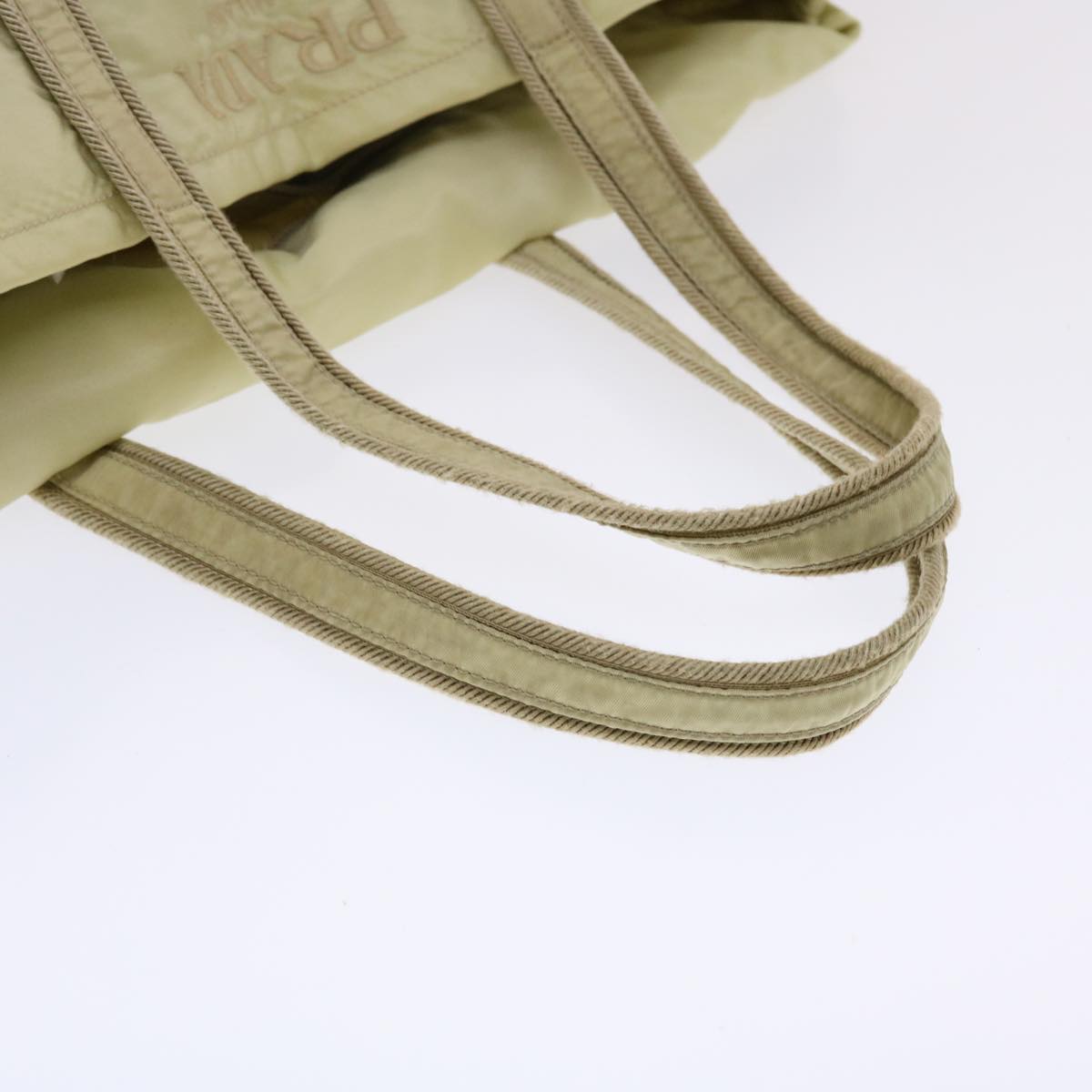 PRADA Tote Bag Nylon Cream  49819