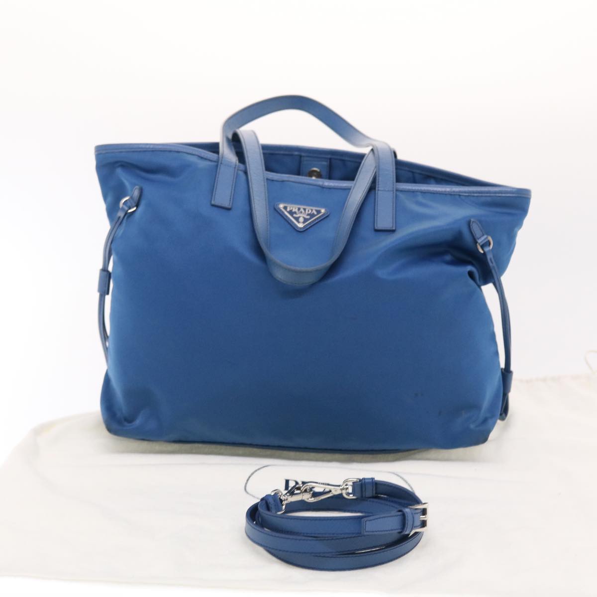 PRADA Tote Bag Nylon 2way Blue  49821