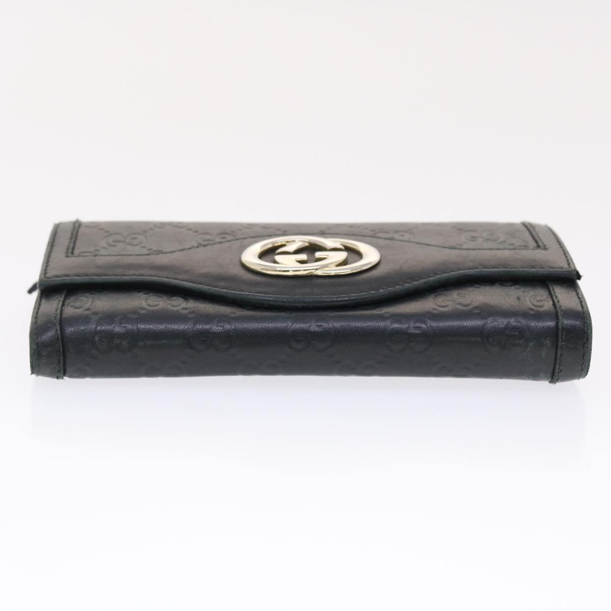 GUCCI GG Canvas ssima Long Wallet Black  49845