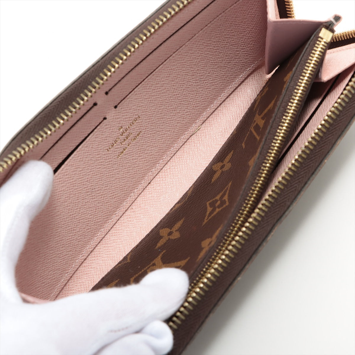 Louis Vuitton Monogram Wallet Clemence Rose Ballerine