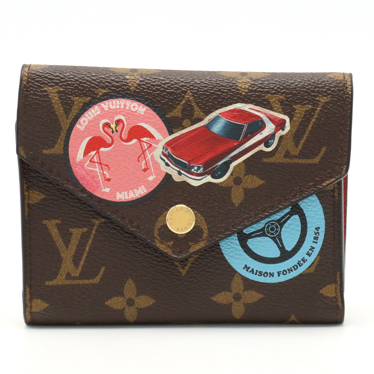 Louis Vuitton Monogram Portfolio Victoria Three Folded Wallet Three Folded Two Colors Jesse World Tour M62151