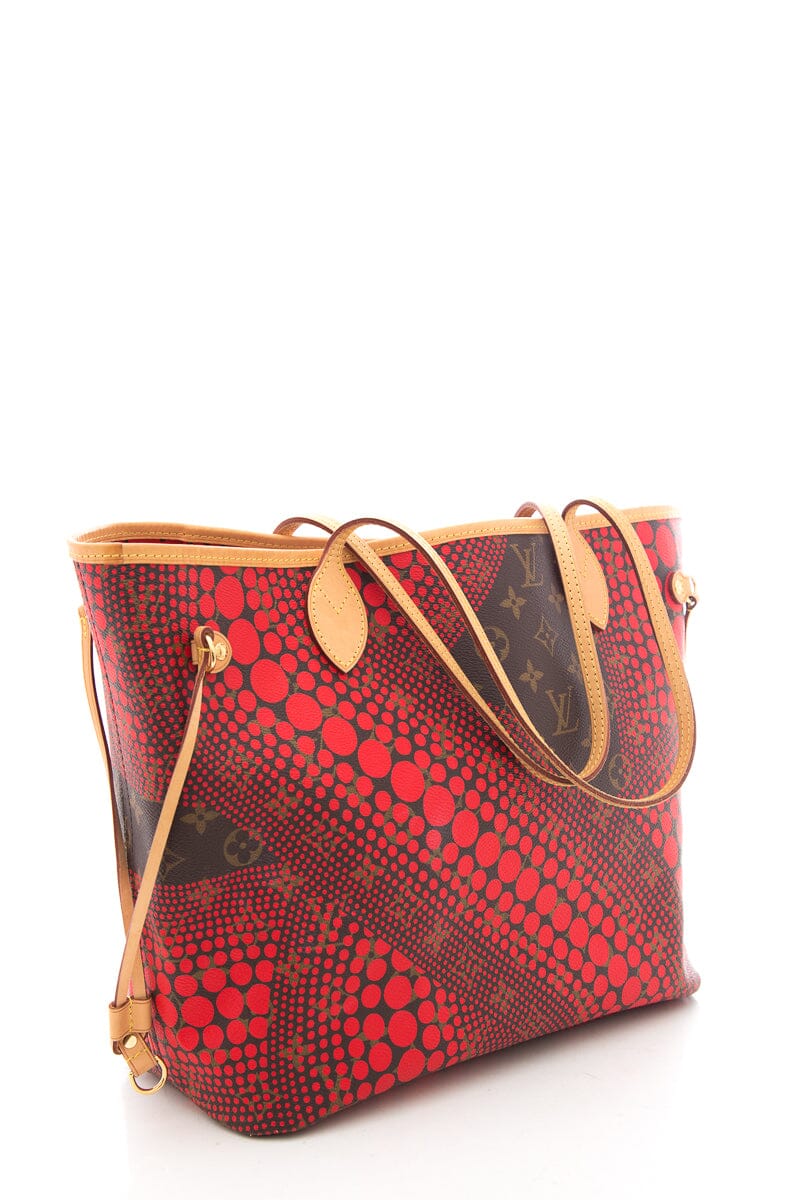 Louis Vuitton Brown & Red Yayoi Kusama Neverfull Handbag