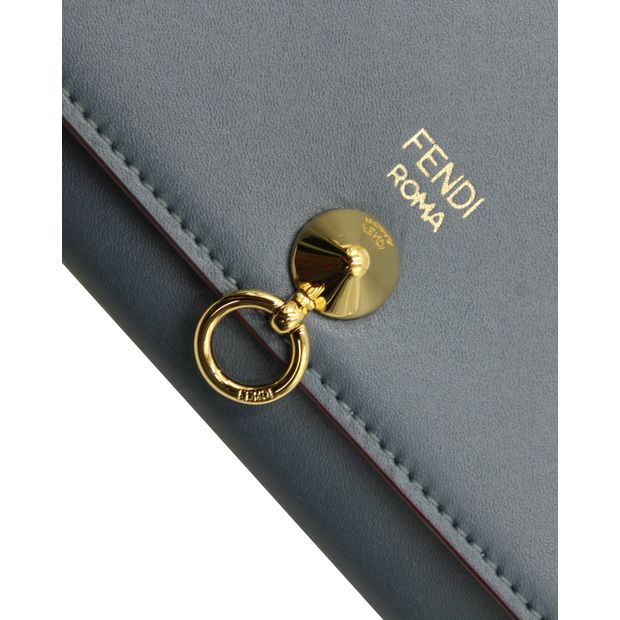 FENDI Steel Blue By The Way Wallet On A Chain