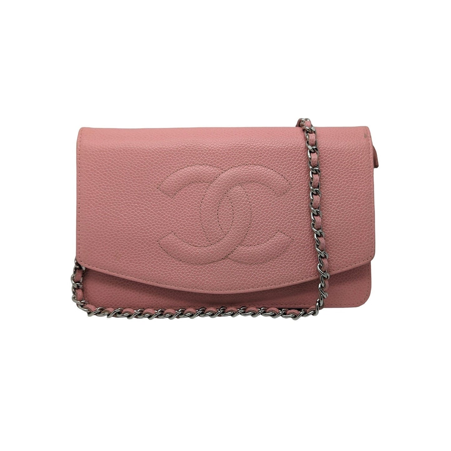 Chanel bags Vintage Pink Caviar Timeless Wallet On Chain WOC