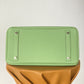HM Birkin Nata Swift Green For Women Silver Toned Hardware 10in/25cm