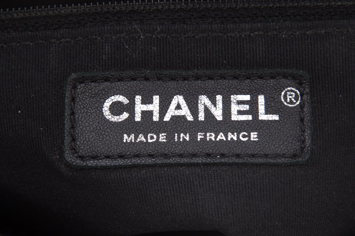 Chanel Black Diamond Quilted Shopping Tote