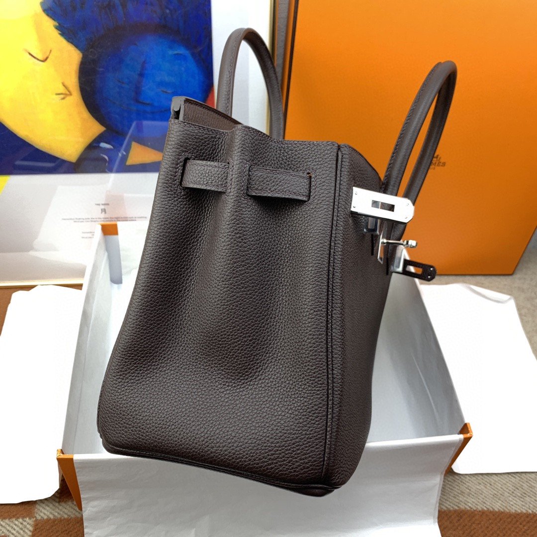 HM Birkin 30 Togo Dark Grey Bag Silver Hardware For Women, Womenâ€™s Handbags 11.8in/30cm