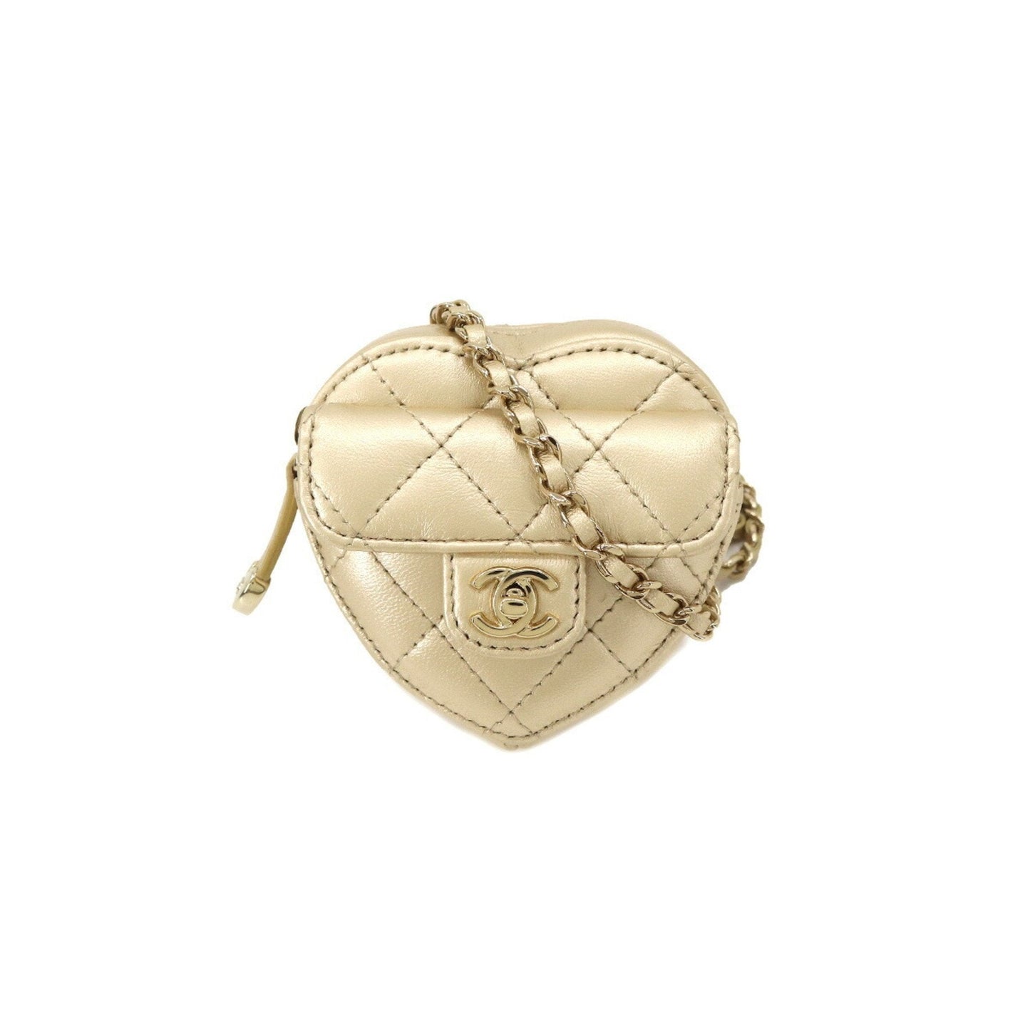 Chanel Gold Leather Wallet On Chain wallet accessories