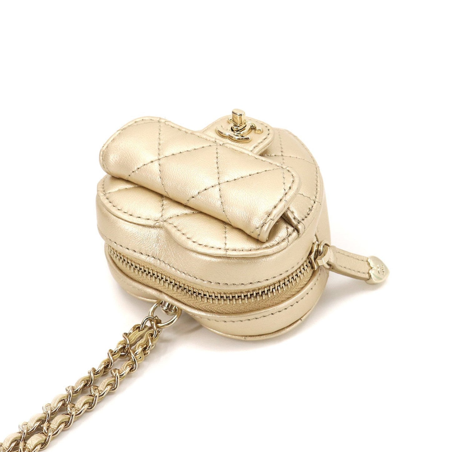 Chanel Gold Leather Wallet On Chain wallet accessories