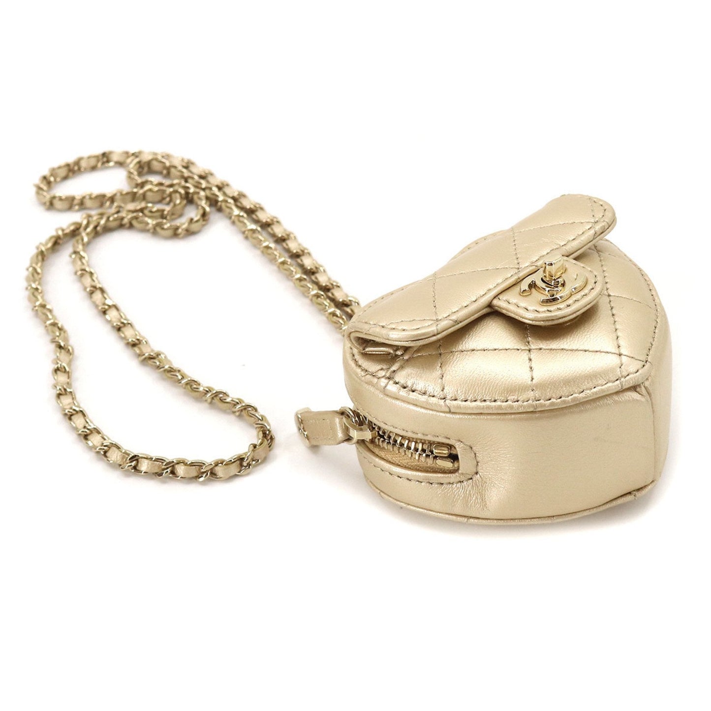 Chanel Gold Leather Wallet On Chain wallet accessories