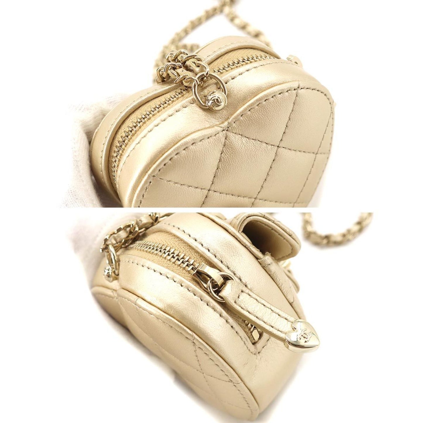 Chanel Gold Leather Wallet On Chain wallet accessories