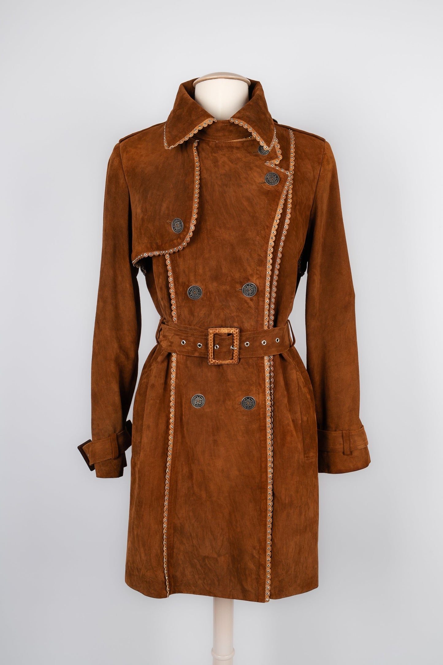 Manteau trench en cuir Dior 2006