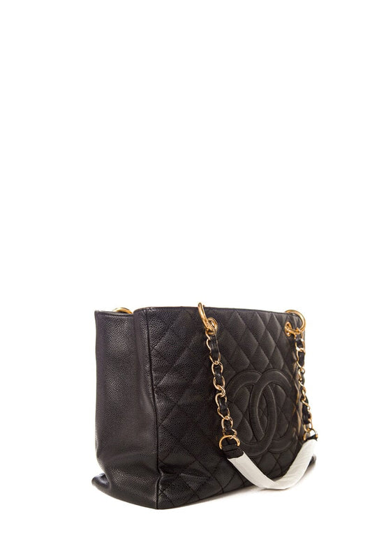 Chanel 2005/2006 Black Caviar GST Tote W/ Gold HW