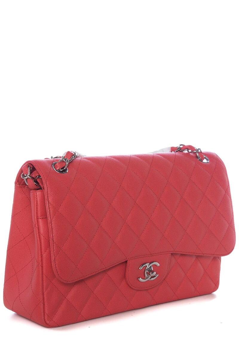 Chanel Pink Caviar Jumbo SHW  Handbag