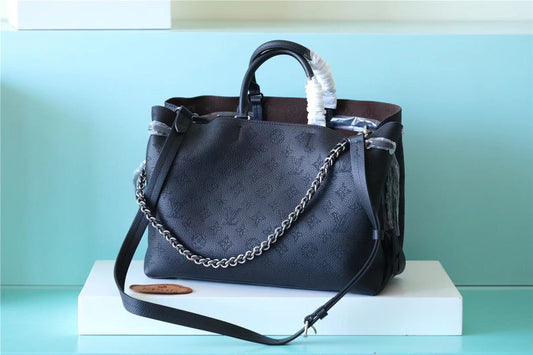 LV Bella Tote Mahina Black For Women, Shoulder And Crossbody Bags 12.6in/32cm LV M59200