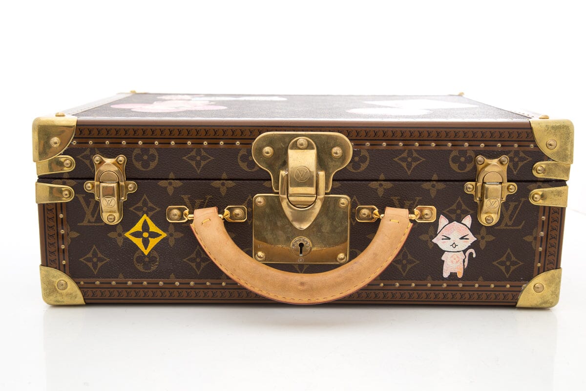 Louis Vuitton Brown Monogram & Multicolor Handpainted Trunk