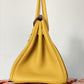 HM Birkin Nata Swift Yellow For Women Gold Toned Hardware 10in/25cm