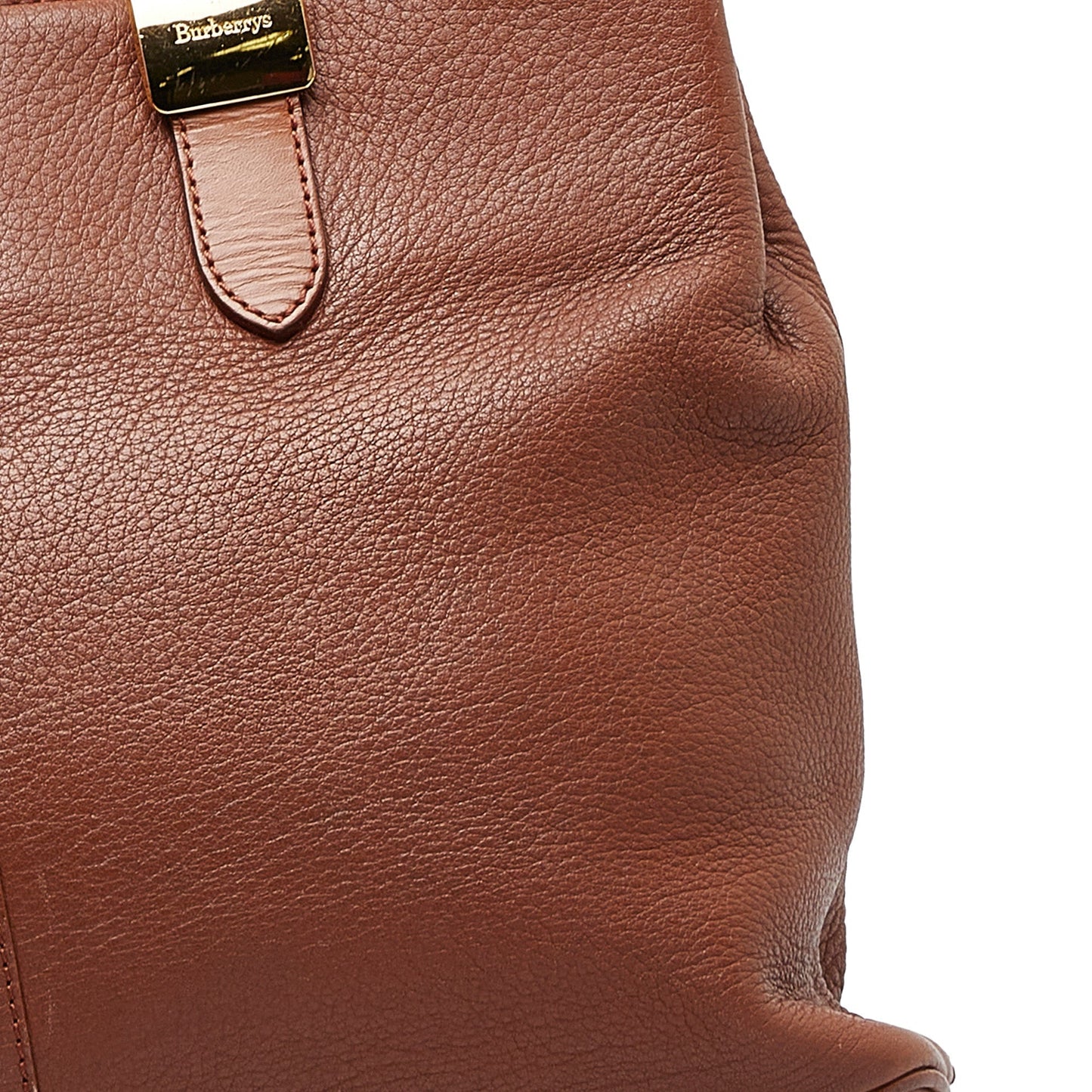 Brown Burberry Leather Tote