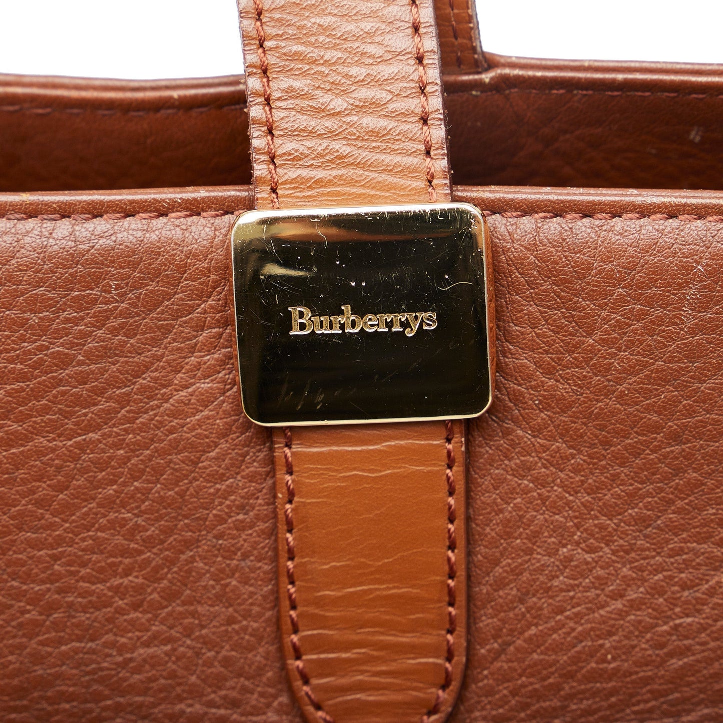 Brown Burberry Leather Tote