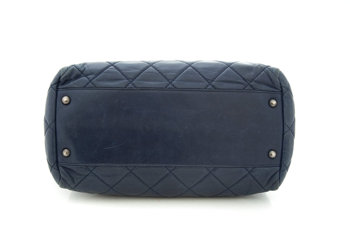 Chanel 2014/15 Navy Quilted Leather Large Tote