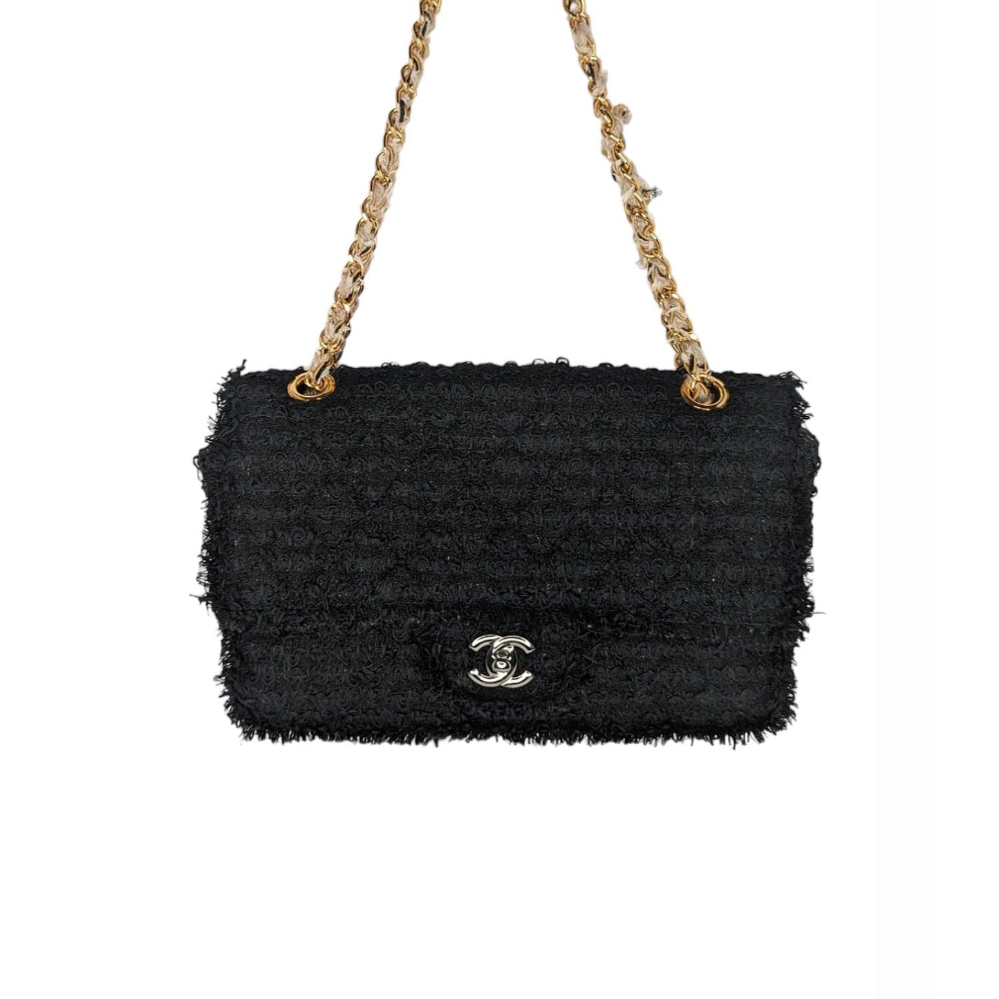 Chanel Tweed Matelasse Medium Single Flap Bag