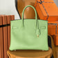 HM Birkin Nata Swift Green For Women Gold Toned Hardware 11.8in/30cm