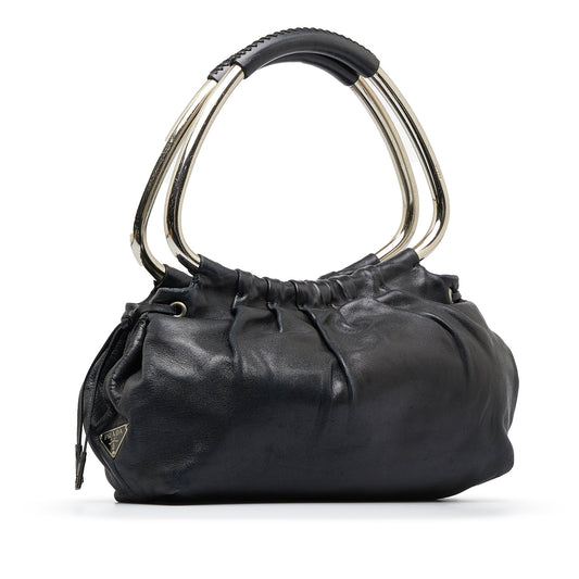 PRADA Leather Ring Handbag